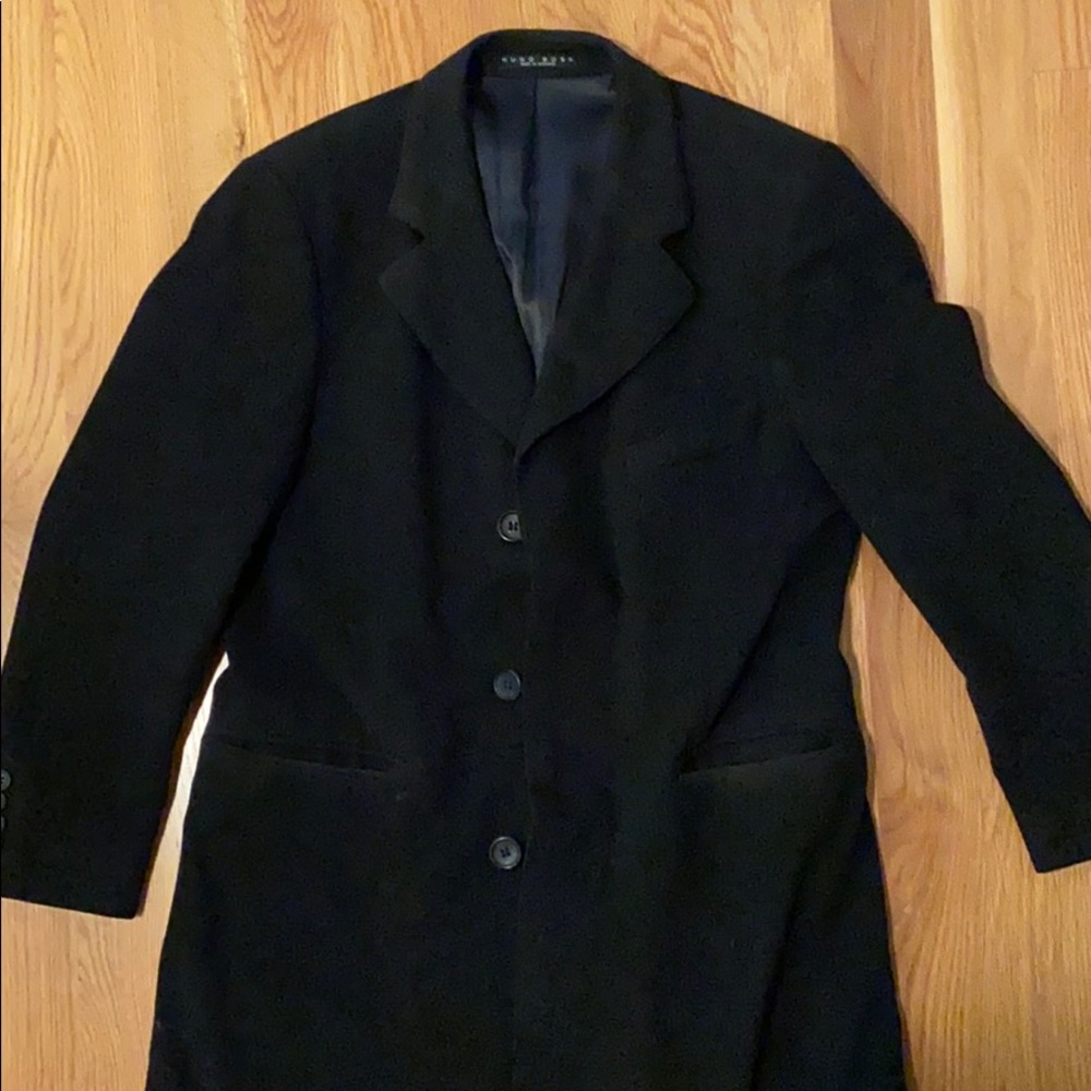 Hugo Boss Wool and Cashmere Trench Coat Size 38R